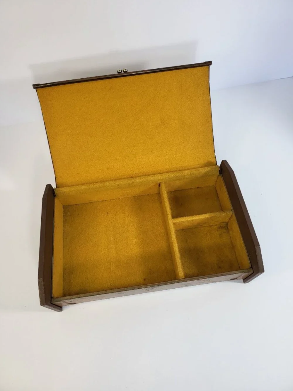 Vintage MCM Copper Clad Wood Valet Box